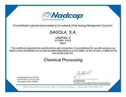 Certificado Nadcap