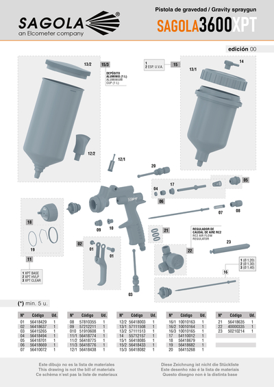 Pistola SAGOLA 3600 XPT